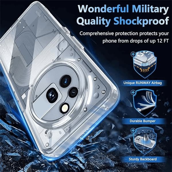 Mobilskal till Nothing Phone (3a) Pro TPU Shockproof - Clear