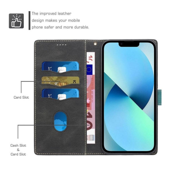 Splicing Design iPhone 13 Pro Wallet Cover - Sort
