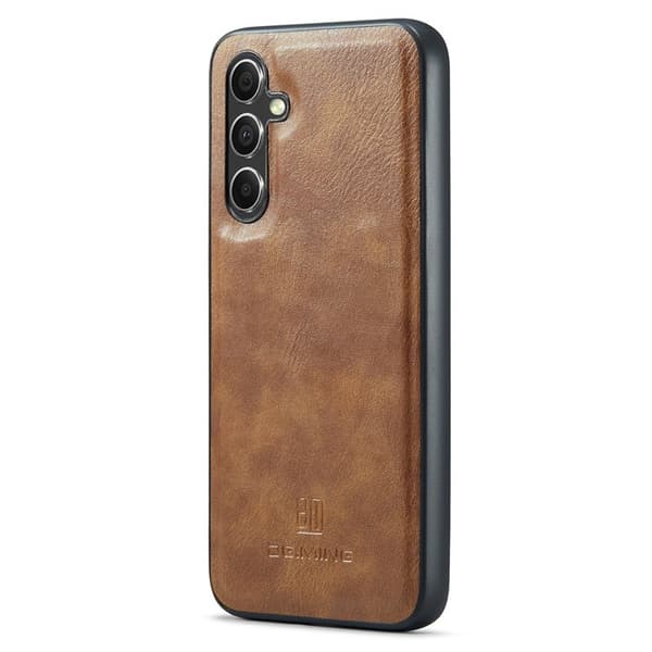 DG.MING Samsung Galaxy S25+ Plånboksfodral Äkta läder - Brun