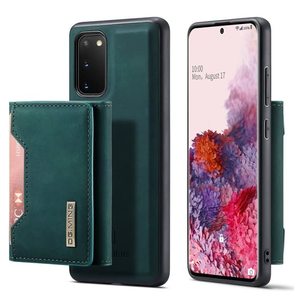 DG.MING Konstläder Plånboksfodral för Samsung Galaxy S20 5G - Grön