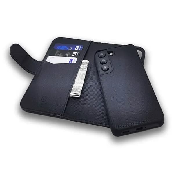 SiGN Galaxy S23 Plus Lompakkokotelo 2in1 - Musta Svart