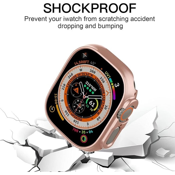 Apple Watch Ultra (49mm) Skal Rubberized PC - Starlight