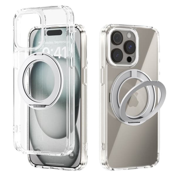 ABEEL Q-LUCK Mobilskal till iPhone 15 Pro Shockproof Silver