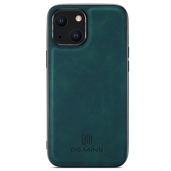 DG.MING iPhone 15 Magnetiskt Konstläder Plånboksfodral - Grön