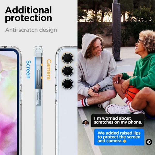 Spigen Galaxy A55 5G Mobilskal Ultra Hybrid - Crystal Clear