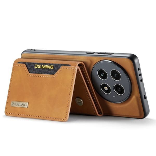 DG.MING M2 Series Mobilskal till OnePlus 13 PU PC TPU - Brun
