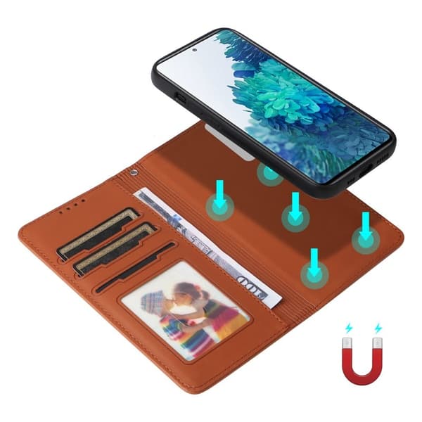 BETOPNICE Samsung Galaxy S20 FE Plånboksfodral i Konstläder - Brun