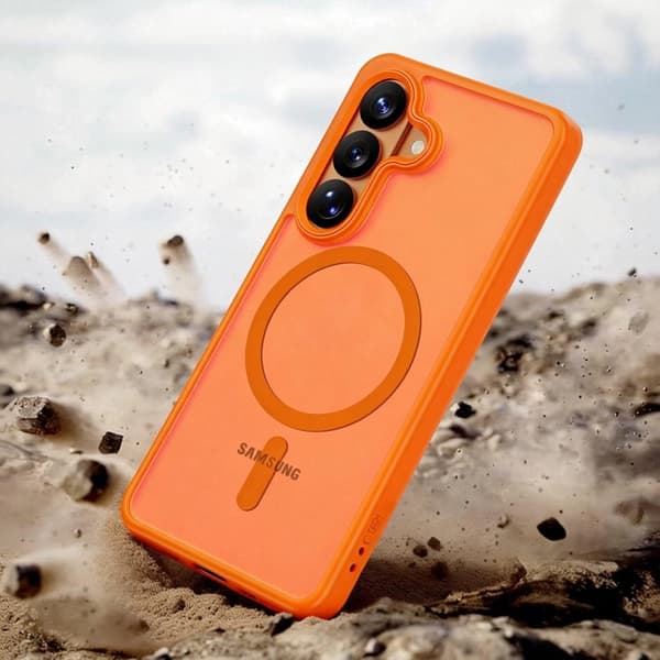 Tech-Protect Mobilskal För Galaxy S26 Magsafe Magmat - Matte Orange Orange