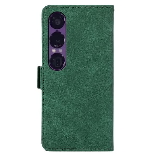 ABEEL Sony Xperia 1 VII Konstläder Plånboksfodral RFID-Skydd - Grön Grön