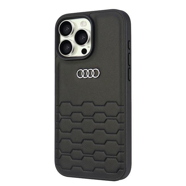 Audi Telefontaske til iPhone 16 Pro Max Syntetisk Læder - Sort Black