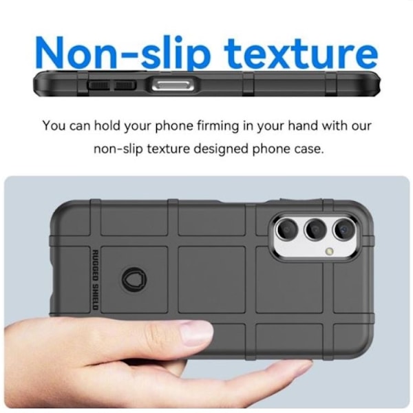 Galaxy A24 4G Mobilskal Rugged Square Grid - Svart Svart