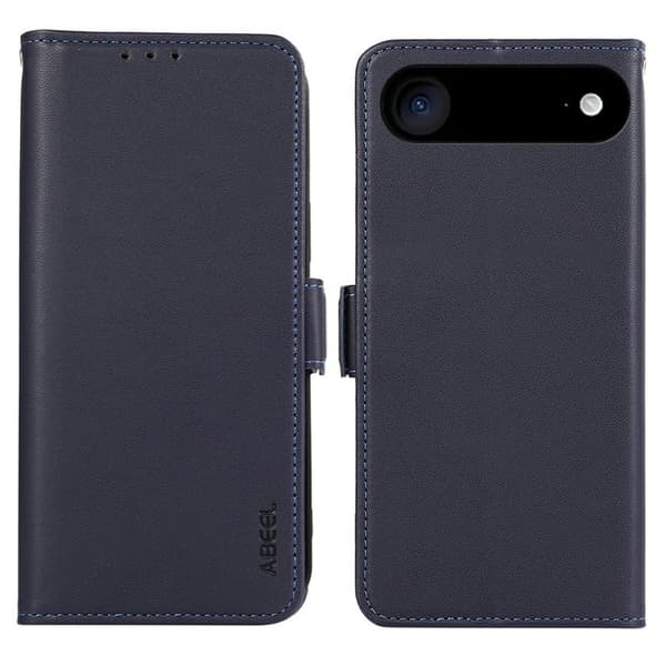 ABEEL iPhone Air Plånboksfodral Konstläder med RFID-Skydd - Blå