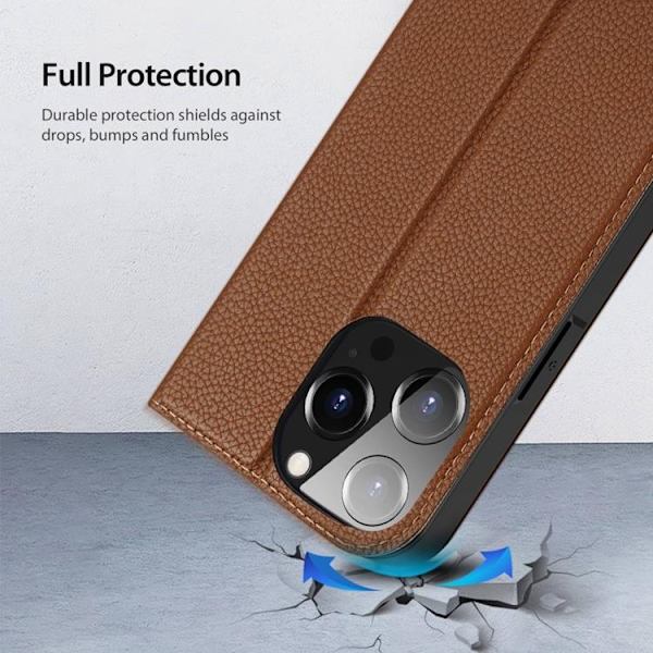 Dux Ducis iPhone 14 Pro Plånboksfodral Skin X2 - Brun