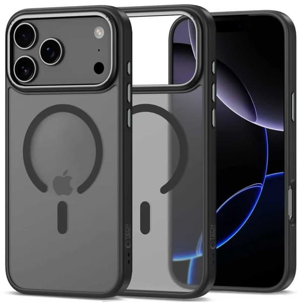 Tech-Protect Telefontaske til iPhone 17 Pro Max Magsafe Edge - Sort/Gunmetal Svart