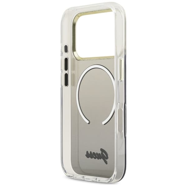 Guess Mobilskal För iPhone 17 Pro Max MagSafe IML Gradient Script Metal - Svart Svart