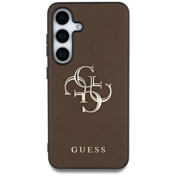 Guess Mobilskal till Galaxy S25 Plus Grained Big 4G Logo Small Classic - Brun
