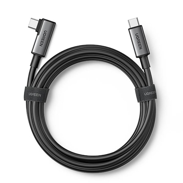 Ugreen Angled USB USB-C till USB-C kabel 60W 5m - Svart