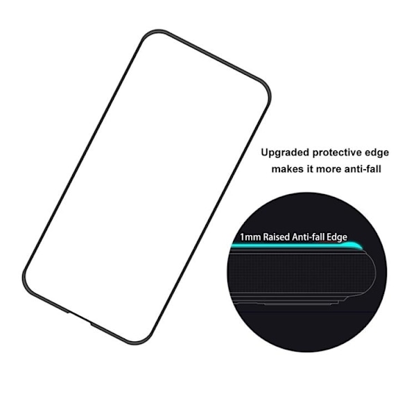 [2-PACK] Härdat Glas Skärmskydd iPhone 14 Pro Max - Svart Svart