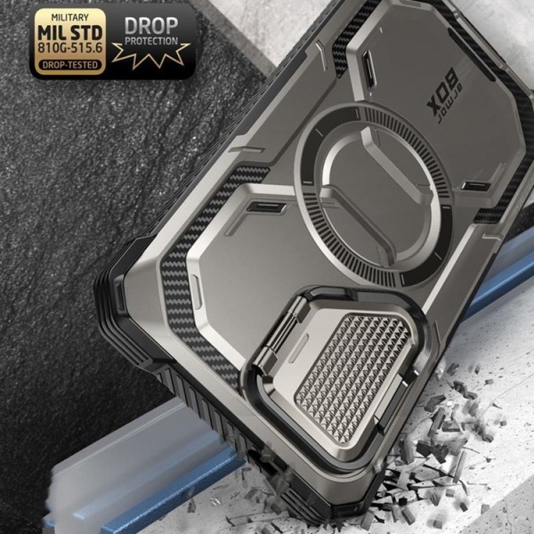 SupCase Galaxy S24 Ultra Mobile Case Magsafe Armorbox - harmaa
