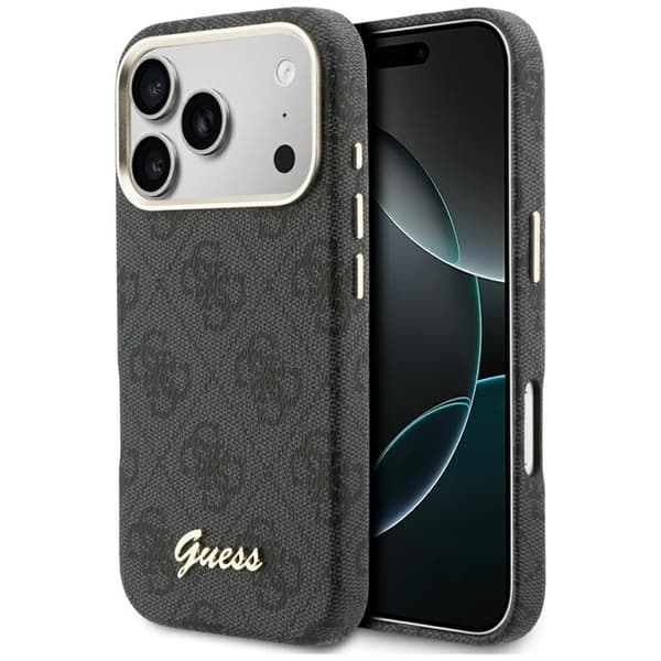 Guess telefontaske til iPhone 17 Pro MagSafe 4G Script - Sort Svart
