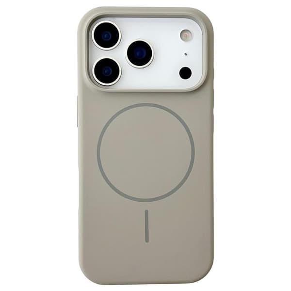 Mobilskal till iPhone 17 Pro Max MagSafe Silikon Anti Drop - Ljusgrå Grå