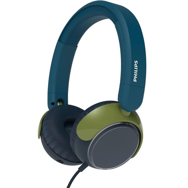 PHILIPS On-Ear Hörlurar Barn Volymbegränsning 85dB Kabel - Blågrön kristall Blå