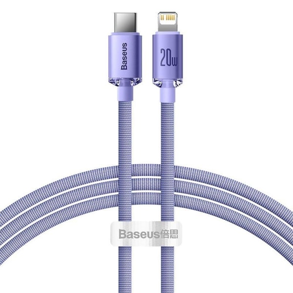 BASEUS kabel USB-C til Lightning 8-pin PD20W 1,2m lilla