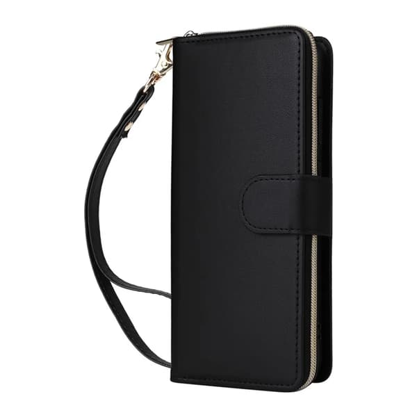 Galaxy A17 / A26 Konstläder Plånboksfodral Med Handledsrem - Svart Svart