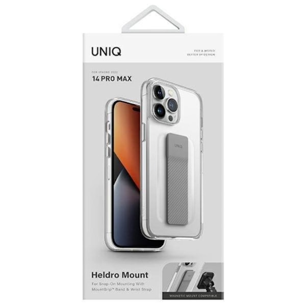 UNIQ iPhone 14 Pro Skal Heldro Mount - Transparent/Lucent Clear