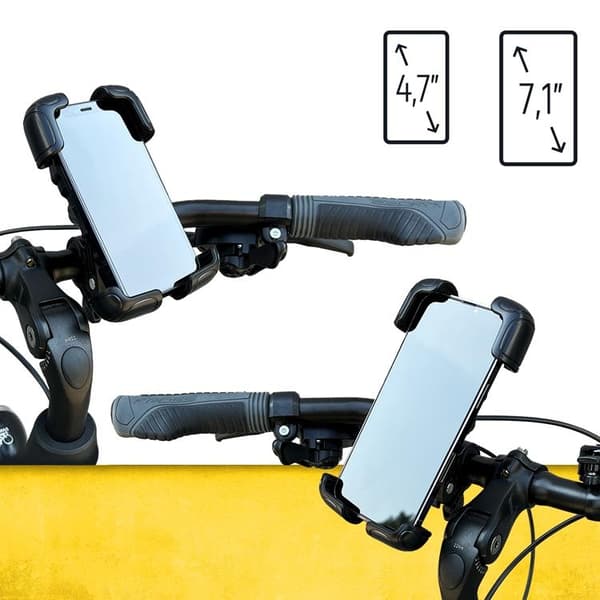 Wozinsky Mobilholder til cykel til motorcykel scootere - Sort Svart