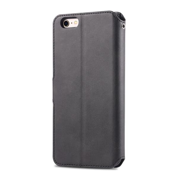 AZNS iPhone 6s/6 Plånboksfodral Stand Konstläder - Svart