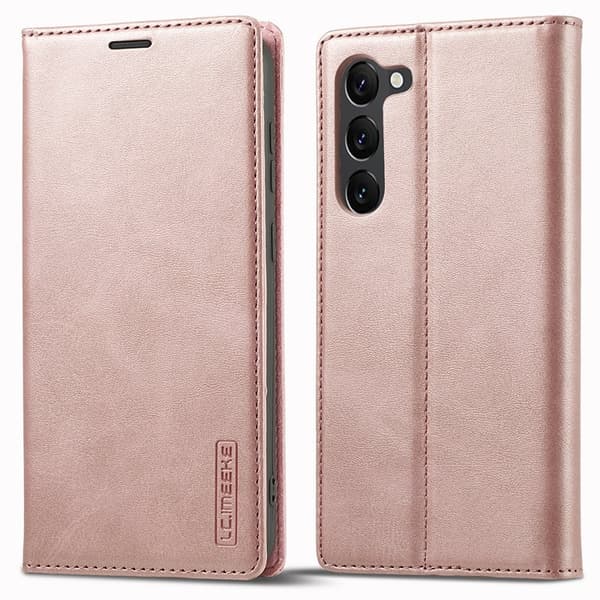 LC.IMEEKE Samsung Galaxy S23 Plånboksfodral Konstläder - Rosa