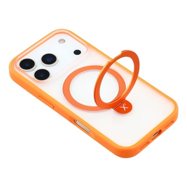 X-LEVEL Mobilskal till iPhone 17 Pro med Metall Kickstand - Orange