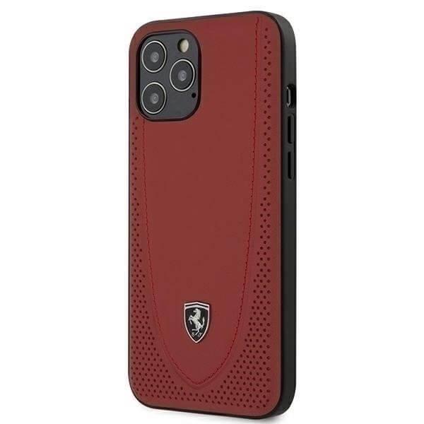 Ferrari Case iPhone 12 Pro Max -kuori, rei'itetty punainen Red
