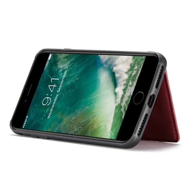 JEEHOOD iPhone 7/8/SE (2020/2022) Plånboksfodral med Röd