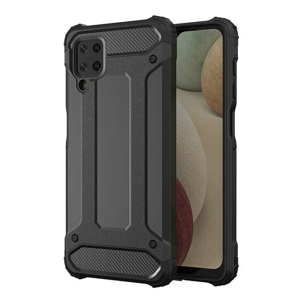 Galaxy A12/M12 Cover Forcell Armor Hårdplast - Sort Black