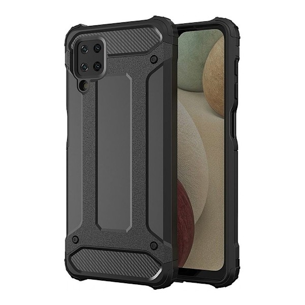 Galaxy A12/M12 Skal Forcell Armor Hårdplast - Svart Svart