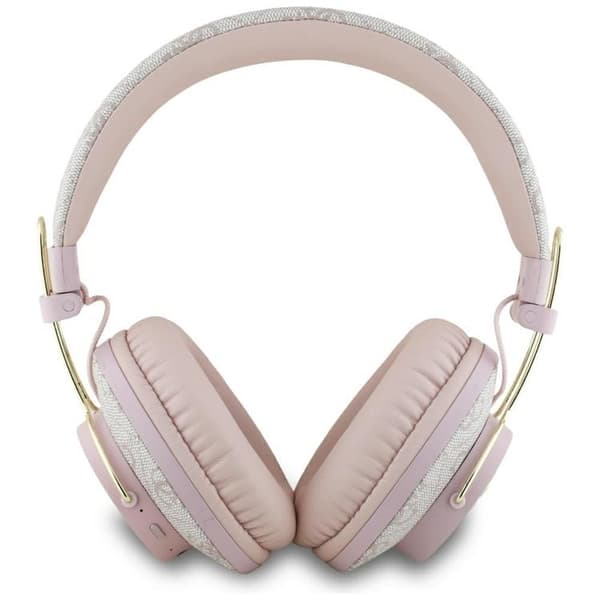 Guess Over-Ear Hörlurar Bluetooth ENC Metal 4G Logo - Rosa