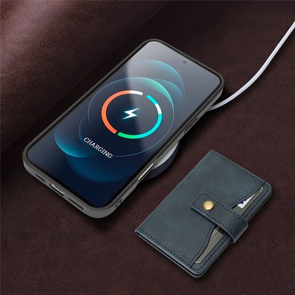 Mobilskal till iPhone 17 MagSafe Detachable Korthållare - Blå Blå