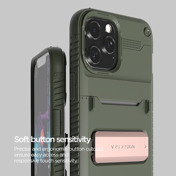 VRS DESIGN Damda QuickStand Skal iPhone 12 Pro Max - Grön Bronze