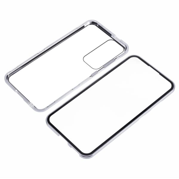 Mobilskal för Samsung Galaxy S26 Dubbel-sidigt härdat glas - Silver
