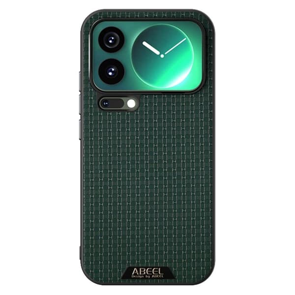 ABEEL Mobilskal till Xiaomi 17 Pro Max MagSafe Äkta Läder Grön