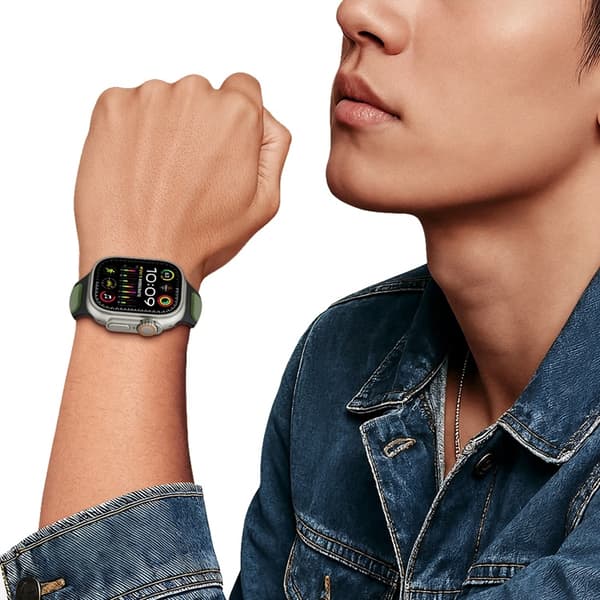 Tech-Protect Apple Watch (44/45/46/49mm) Armband Icon - Grå/Orange Orange