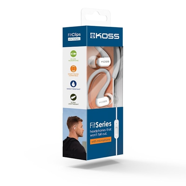 Koss Hörlur KSC32i In-Ear Mic - Grå grå