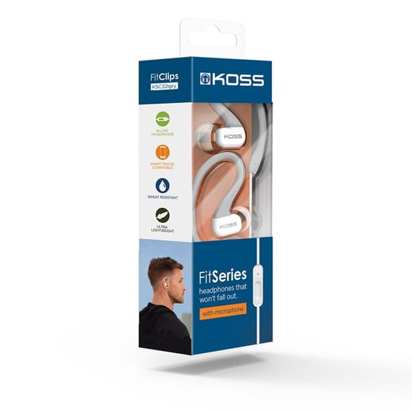 Koss Hörlur KSC32i In-Ear Mic - Grå Grey