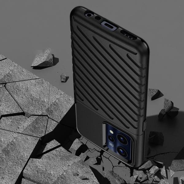 Realme 9 Pro Plus -kuori Thunder Flexible Armored - Musta Svart