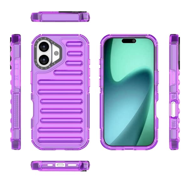 Mobilskal till iPhone 17 Stripe Design Detachable - Lila Lila