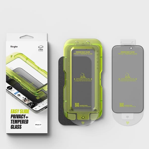 [2-Pack] Ringke iPhone 17 Skärmskydd Härdat Glas Privacy