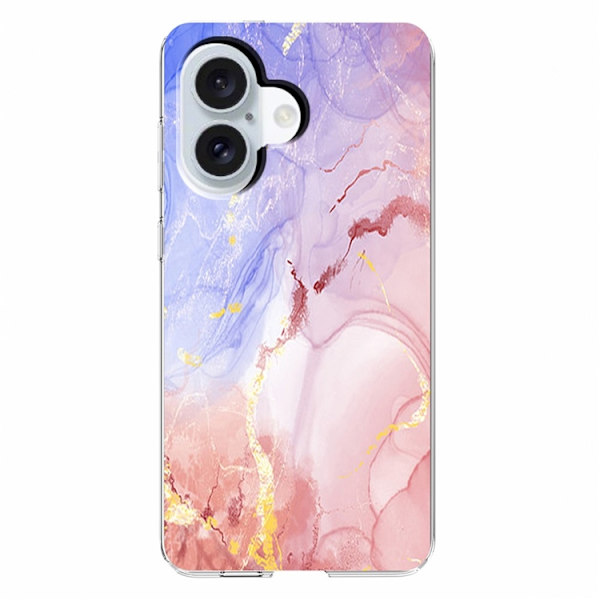 Mobilskal till iPhone 17 Marble Pattern Printing Soft - Rosa Rosa