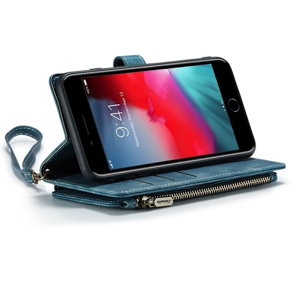 CASEME C30 Plånboksfodral för iPhone 6 Plus/6s Plus - Blå Konstläder